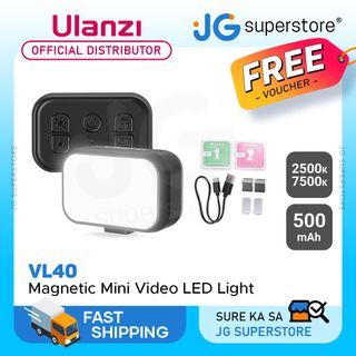 Ulanzi VL40 2W 500mAh Rechargeable Magnetic Mini Video LED Fill Light 2500K-7500K Color Type C with Built-in Battery for Zhiyun Smooth-5, DJI OSMO Mobile 6, Insta360 Flow, Gimbals and Phone Stabilizer 3279 | JG superstore