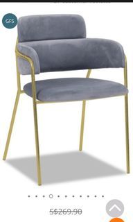 Used Grey Emmiel Chair with gold legs (FortyTwo)