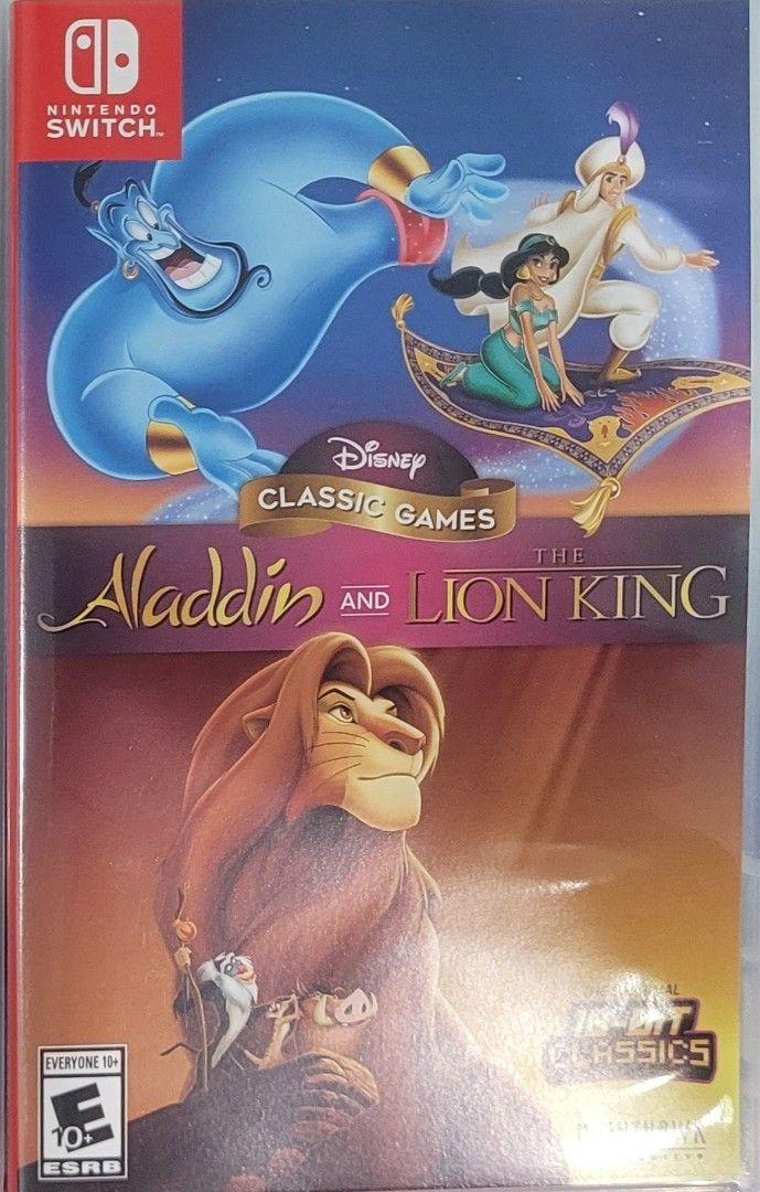 Used Switch Game Aladdin the Lion King Video Gaming Video