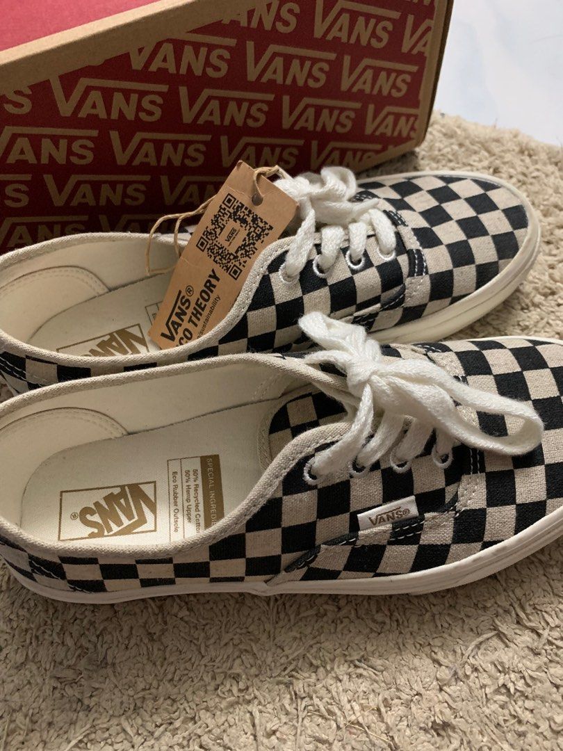 VANS ECO THEORY CHECKERBOARD Women s Fashion Footwear Flats on