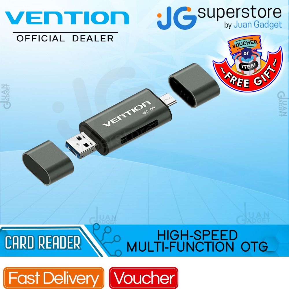 Vention USB 3.0 Mult-Function Card Reader 480Mbps 256G Gray Metal Type | JG Superstore (Category: Other Photography Accessories) located in San Juan City. Submitted by jg.superstore (Listing ID 1237403815, Image 1). Description: █ JG Superstore █ 【Trusted Seller Since 2011】 【We Accept Any Special Order】 【Dedicated Customer Service】 【📍 】3/F Annapolis Tower, 43 Annapolis St. Greenhills San Juan - Front of Unionbank (please confirm your order first