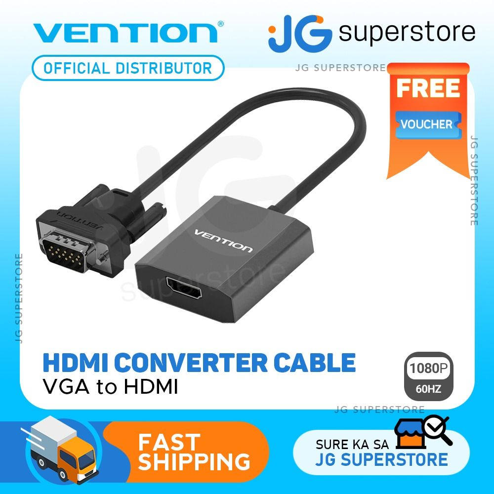 Vention VGA to HDMI Converter Cable Metal Type 1080p 60Hz (Male to ...