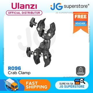 Vijim by Ulanzi R096 Double Super Crab Clamp Heavy Duty Rotatable with Built-in Silicone Pad and 1.5kg Max Weight for Tripod, Light Stand, Softbox and Umbrella | JG Superstore