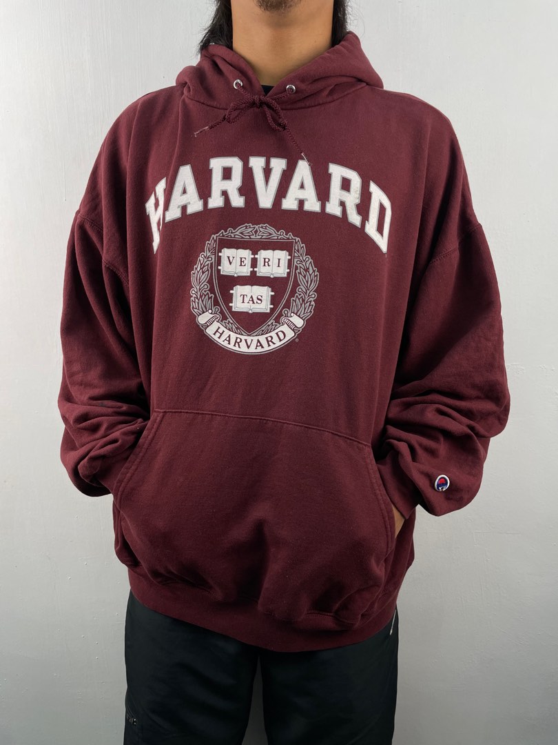 Vintage Harvard University Hoodie x Champion Pullover Baggy