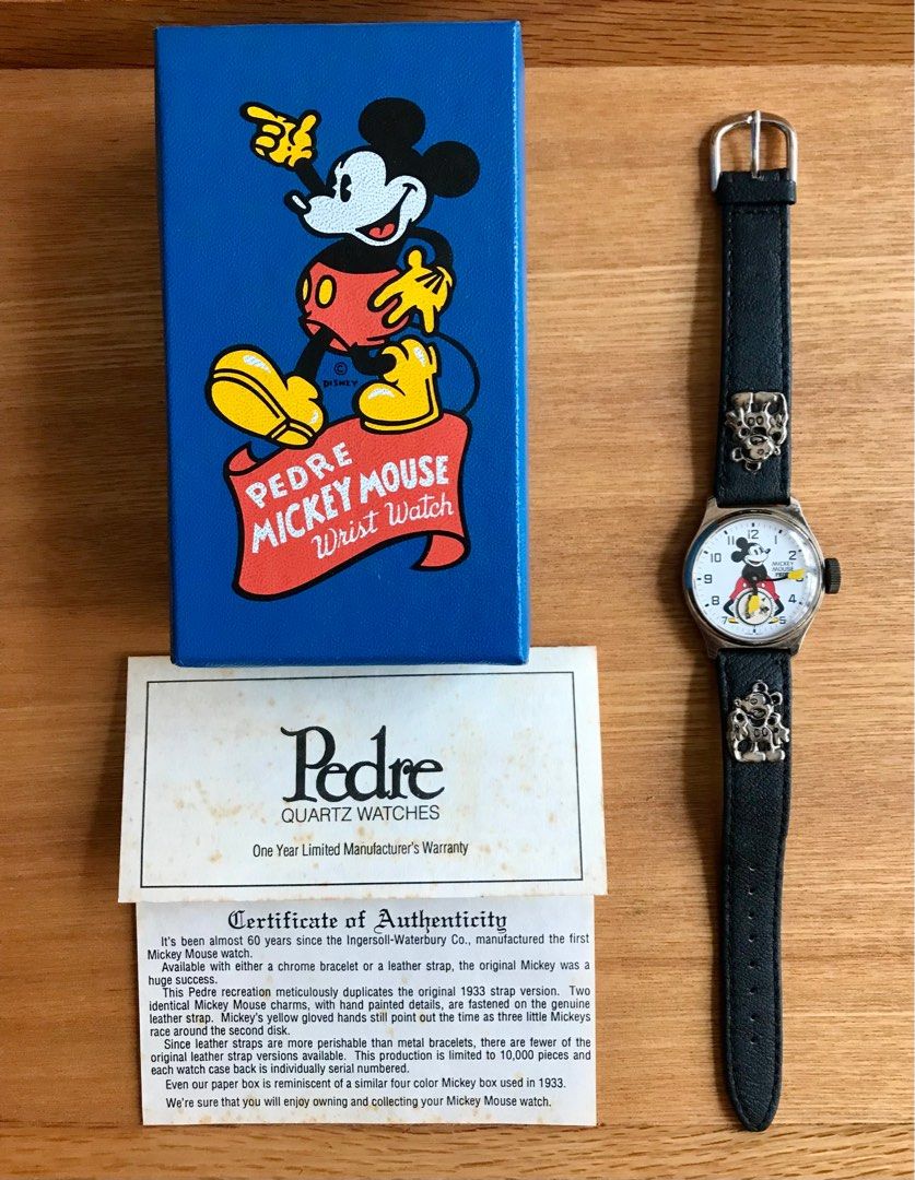 1990年代 ディズニー PEDRE ペドロ社製「グーフィー」逆回転腕時計-