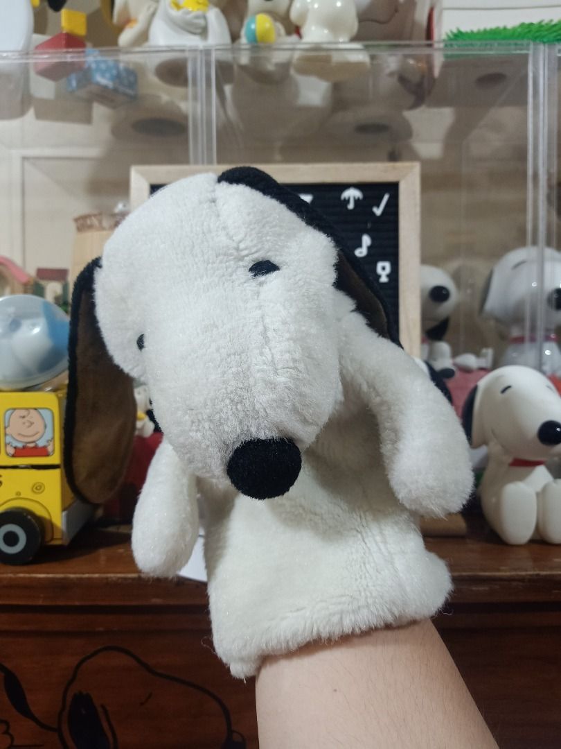 D Vintage Snoopy Peanuts Hand Puppet 海外 即決-