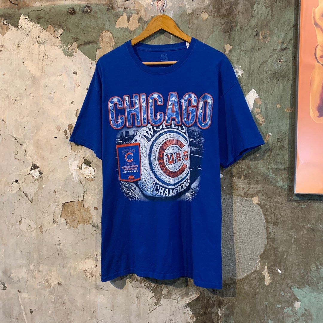 MLB Chicago Cubs 2016 World Series Champions, Men's Fashion, Tops & Sets,  Tshirts & Polo Shirts on Carousell