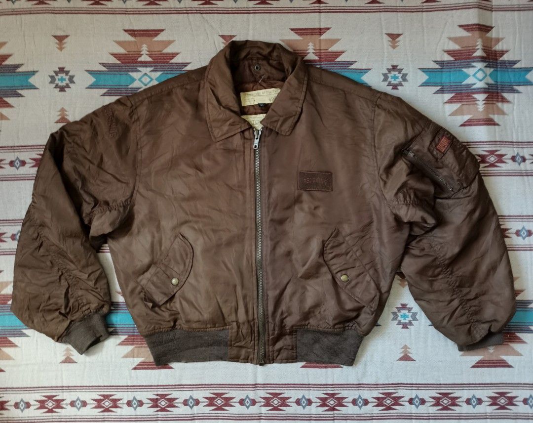 Territoire redskins leather discount jacket