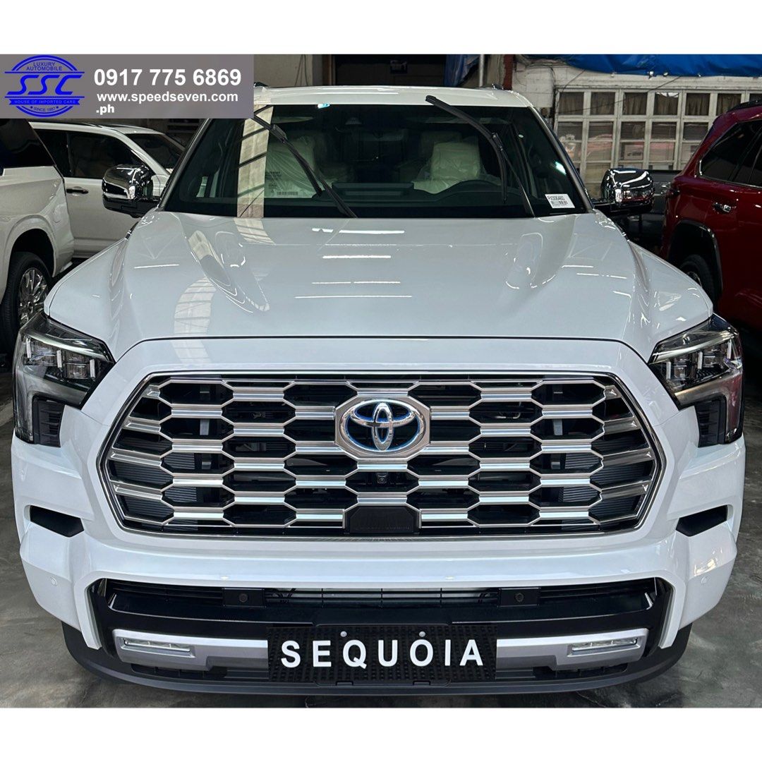White 2024 Toyota Sequoia Capstone Hybrid 4x4 4WD Brand New Auto, Cars