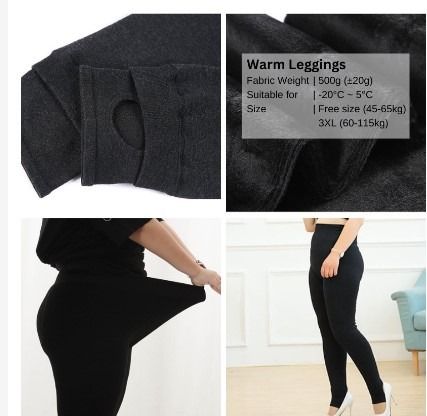 Women Fleeced Lined Thick Thermal Leggings Winter Wear Pants Warm Stockings