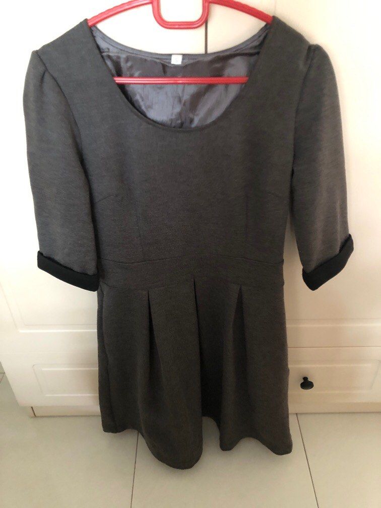 Women office dark grey dress, Women's Fashion, Dresses & Sets, Dresses