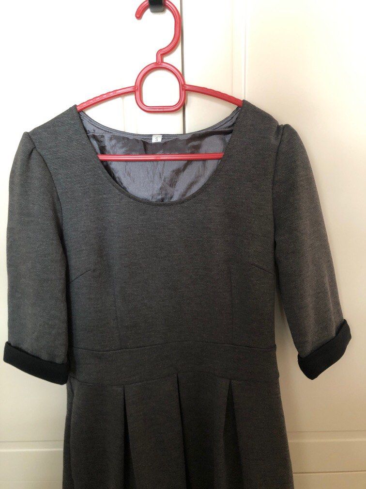 Women office dark grey dress, Women's Fashion, Dresses & Sets, Dresses