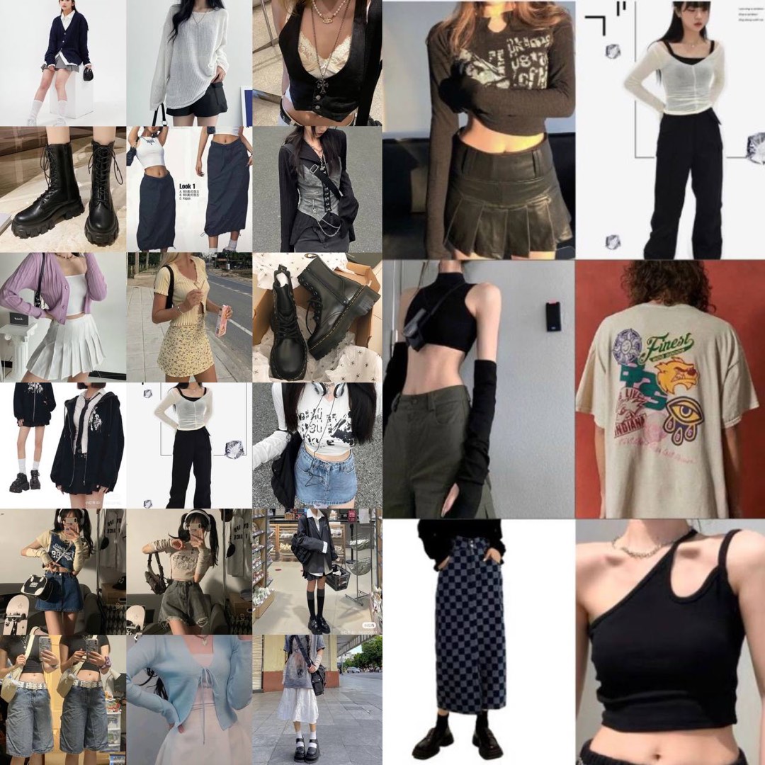 y2k acubi street grunge style grabbags, Women's Fashion, Tops, Shirts ...