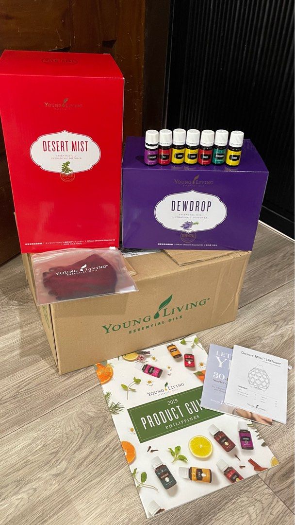 Young living diffuser and essential oils on Carousell