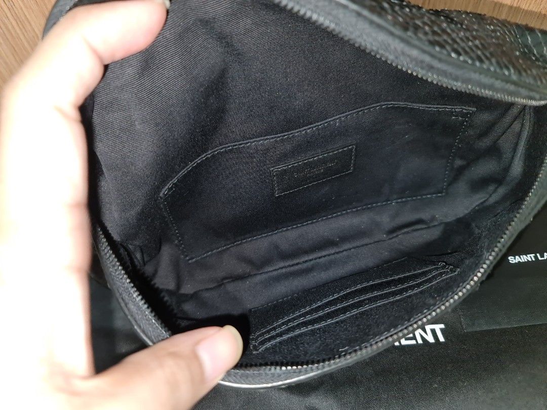 YSL Yves Saint Laurent Python skin Bum/Belt Bag, Luxury, Bags & Wallets