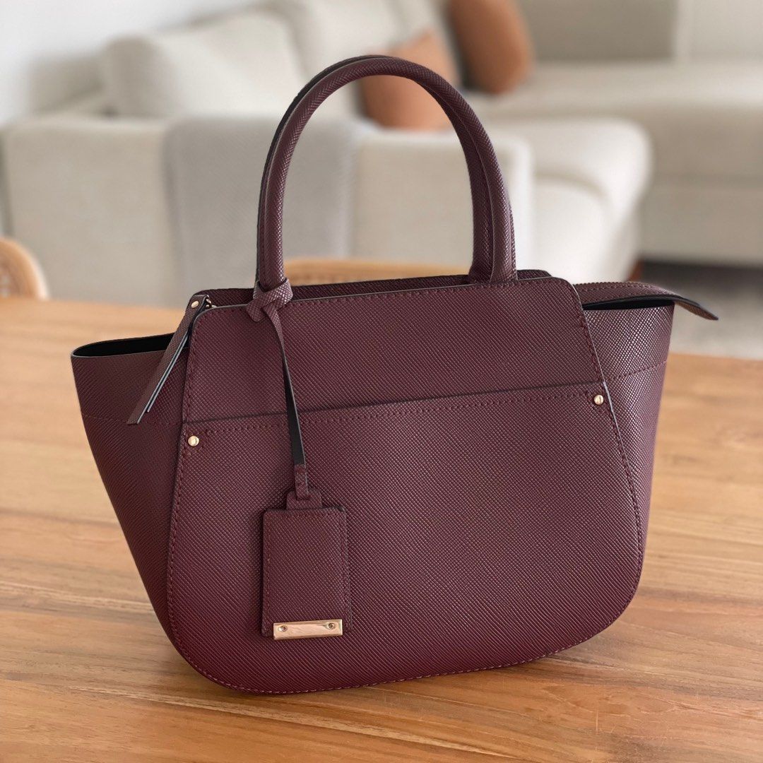 Burgundy cheap bag zara