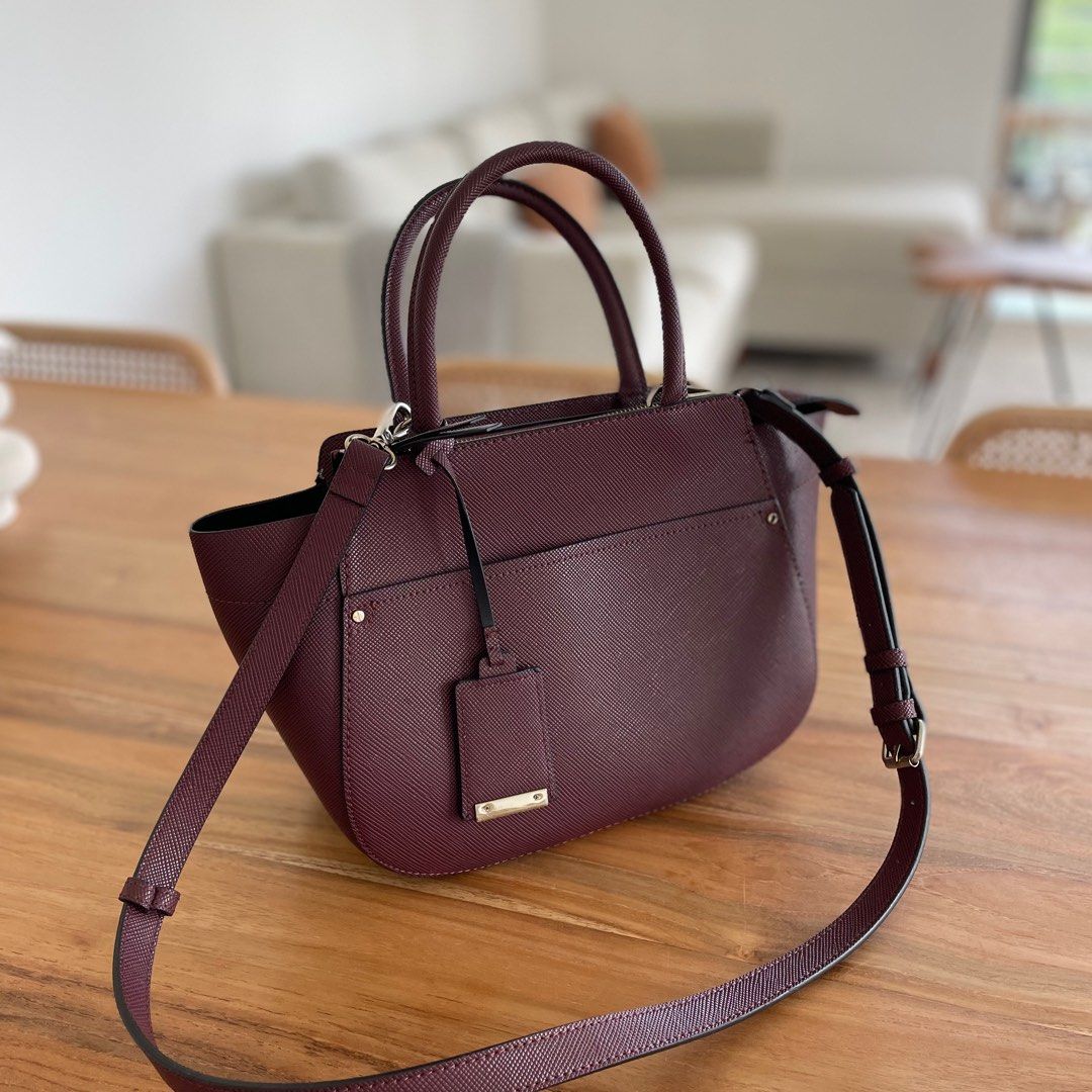 Zara Basics Burgundy Bag