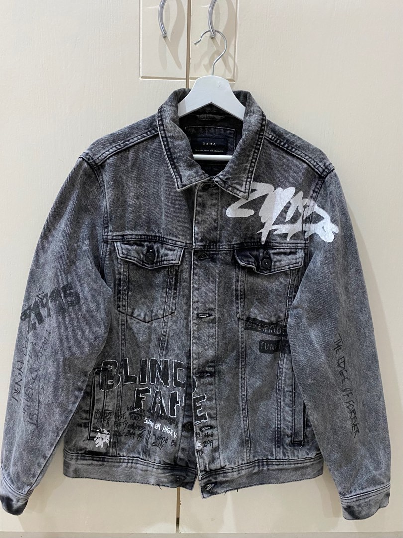 Zara Graffiti Denim Jacket