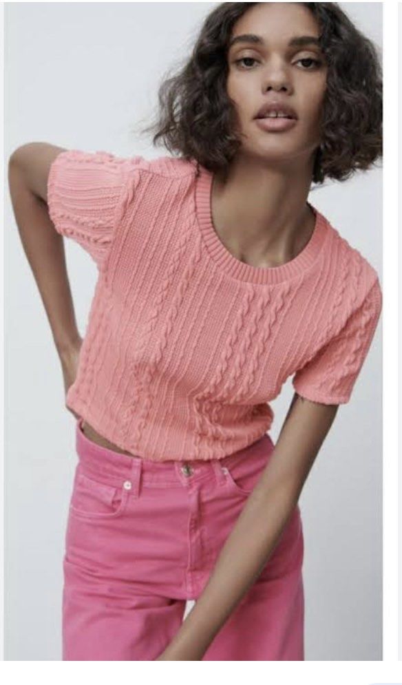 Zara jacquard top on Carousell