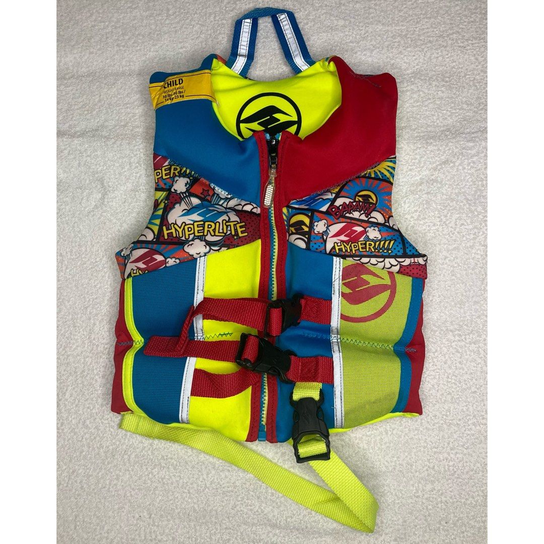 1-3T CHILD Hyperlite Wake Co. Life Vest Floating Jacket USCG Approved ...