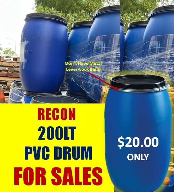 200LT PVC WATER BARREL/ PLASTIC DRUM/ PVC BARREL (OPEN TOP