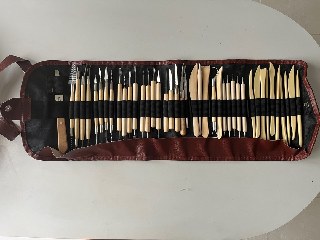 42 pc clay ceramics pottery modelling crafting sculpting tools set, Hobbies & Toys, Stationery
