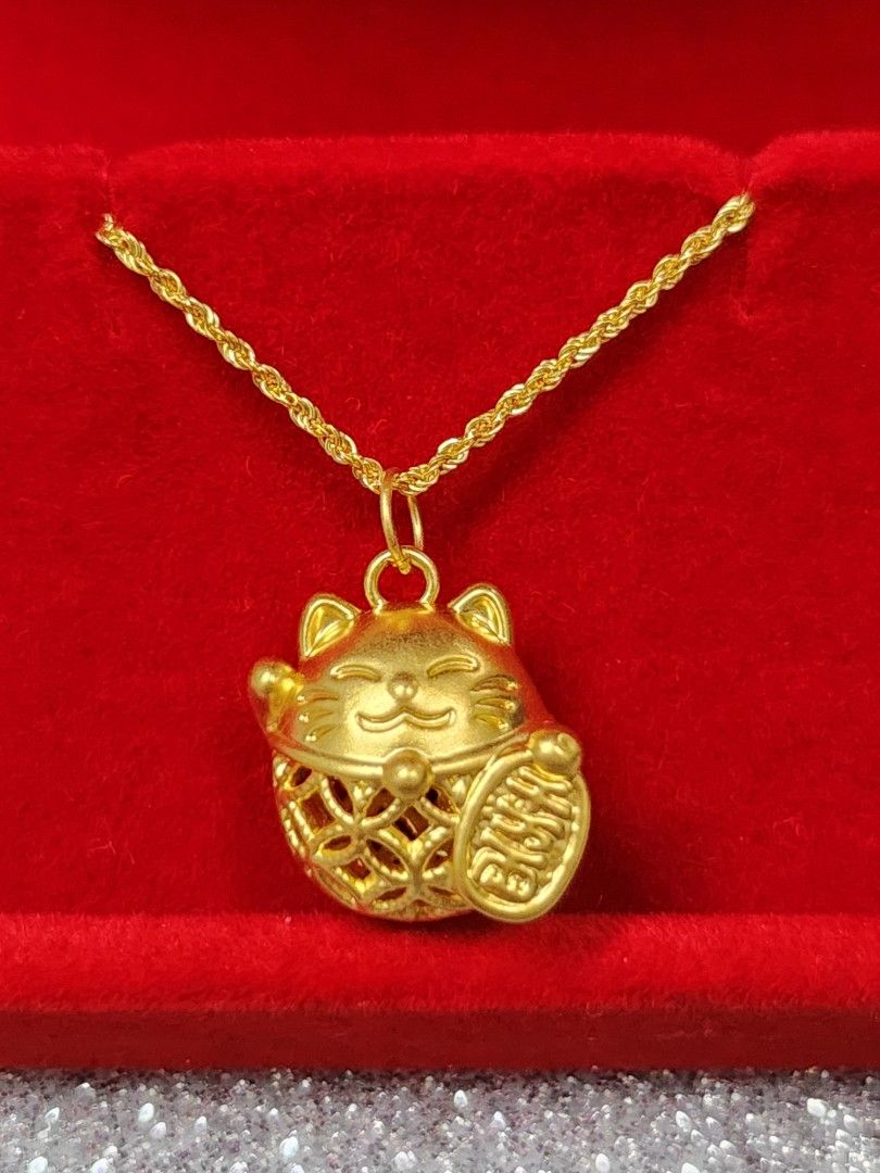 Cat discount pendant gold