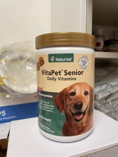 NaturVet, VitaPet™️ 老年犬專用每日維生素軟糖，含氨基葡萄糖，120 粒裝，12.6 盎司（360 克）