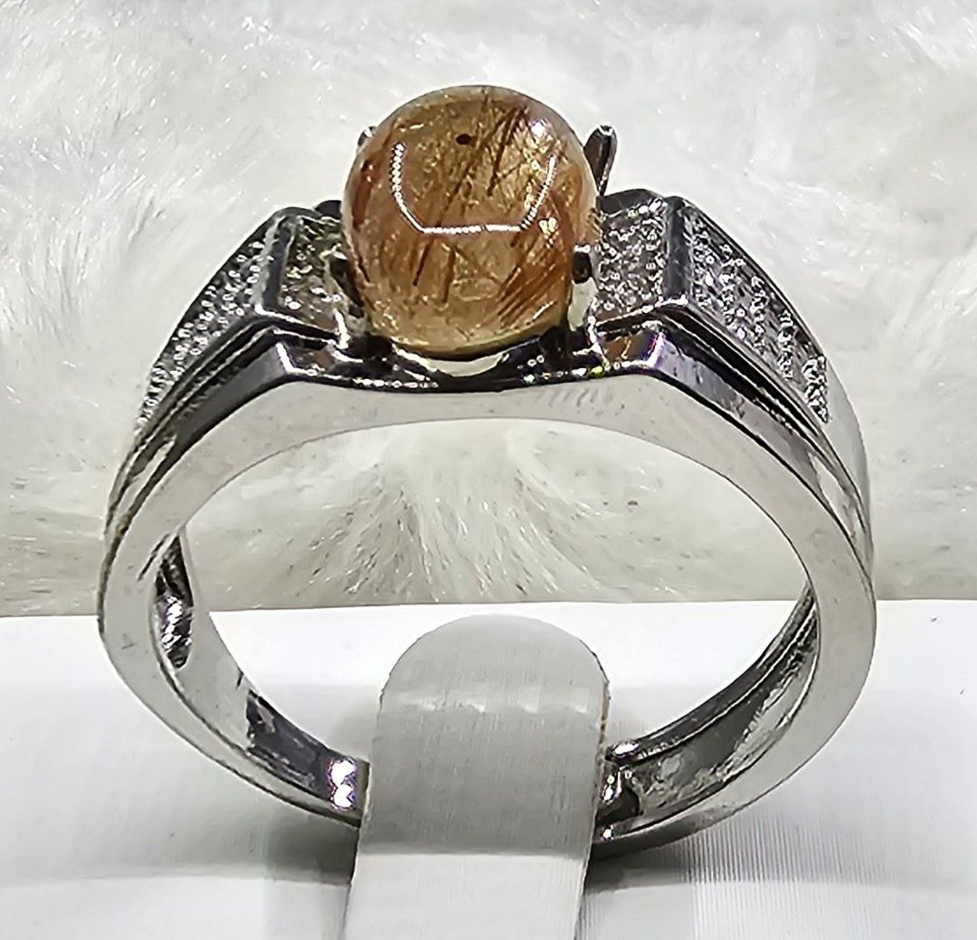 Copper Rutilated Quartz Men s Fashion Watches