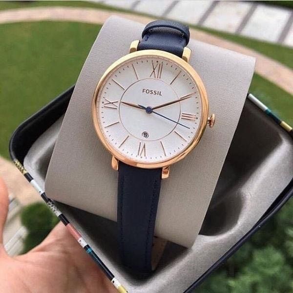 Jacqueline beige sales leather watch