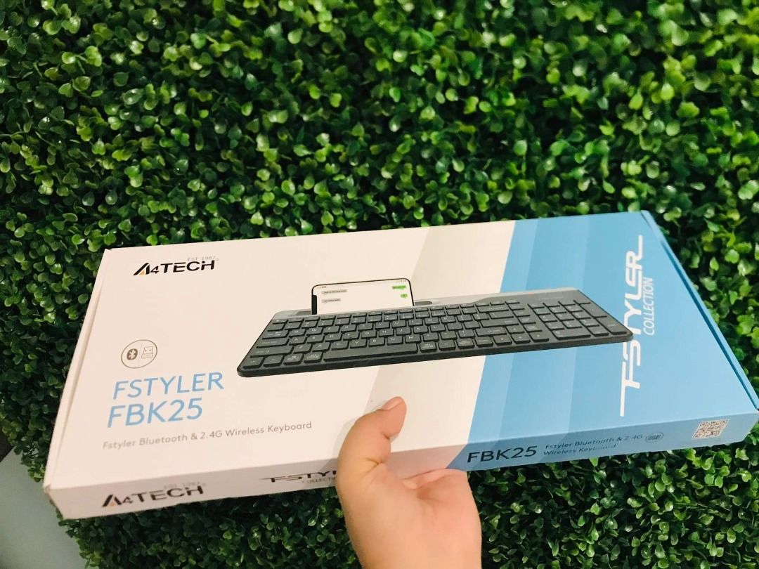 A4Tech FBK25 Fstyler Bluetooth & 2.4G Wireless Keyboard Black ...