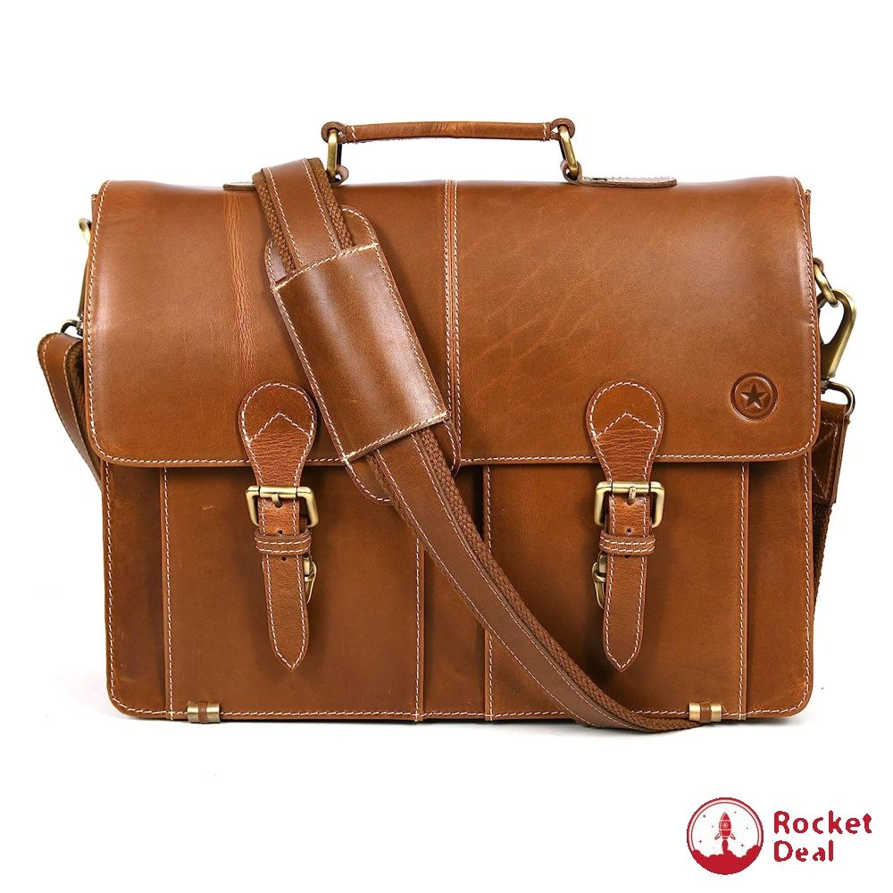 Mens leather best sale business bag