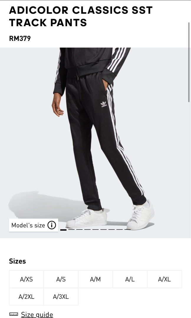 Adicolor Classics SST Track Pants, Men's Fashion, Activewear on Carousell