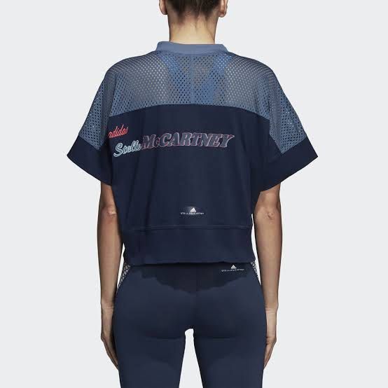 Adidas Stella Mccartney Training Mesh Tee, Fesyen Wanita, Pakaian Wanita,  Atasan di Carousell