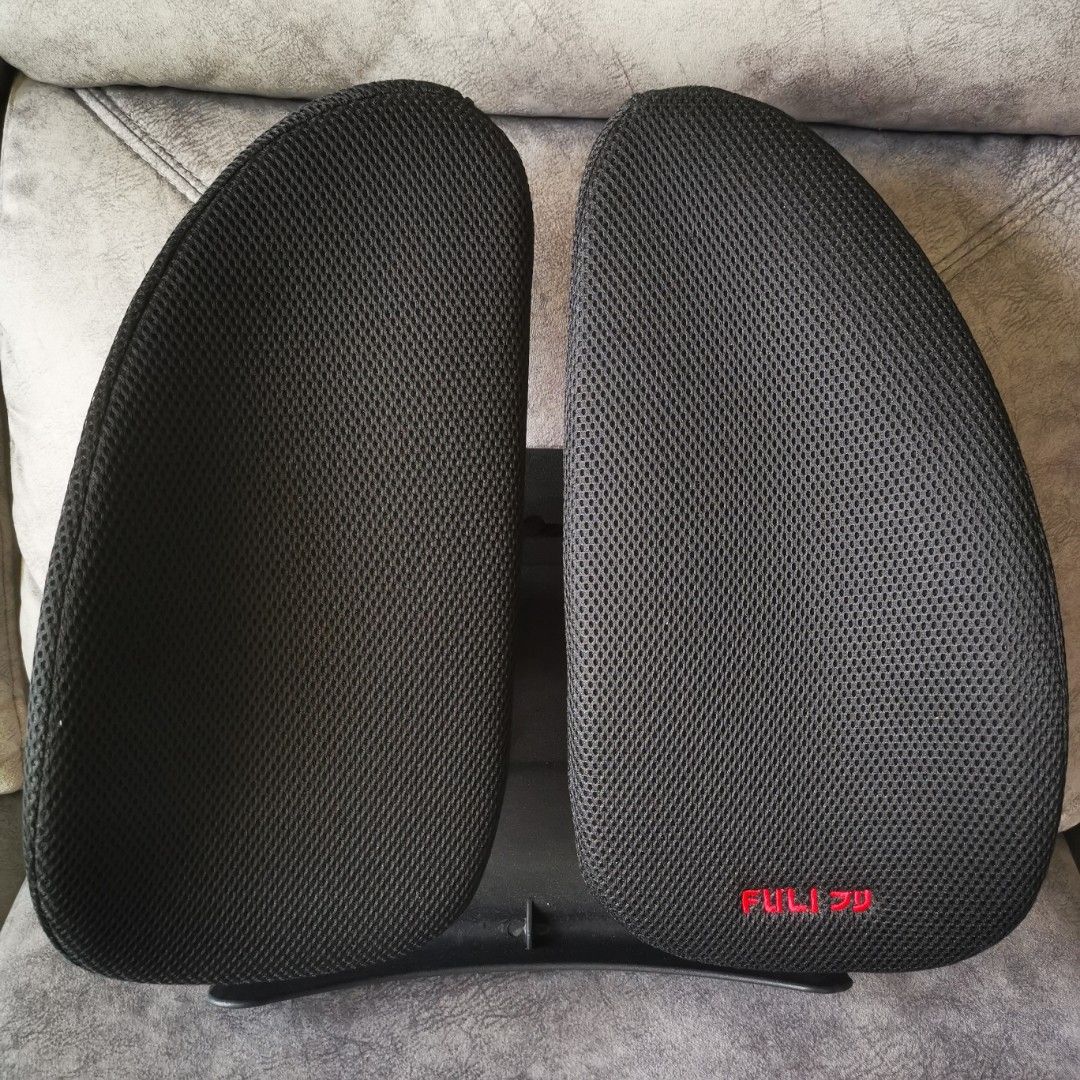 Adjustable lumbar spinal back support ergonomic car seat cushion