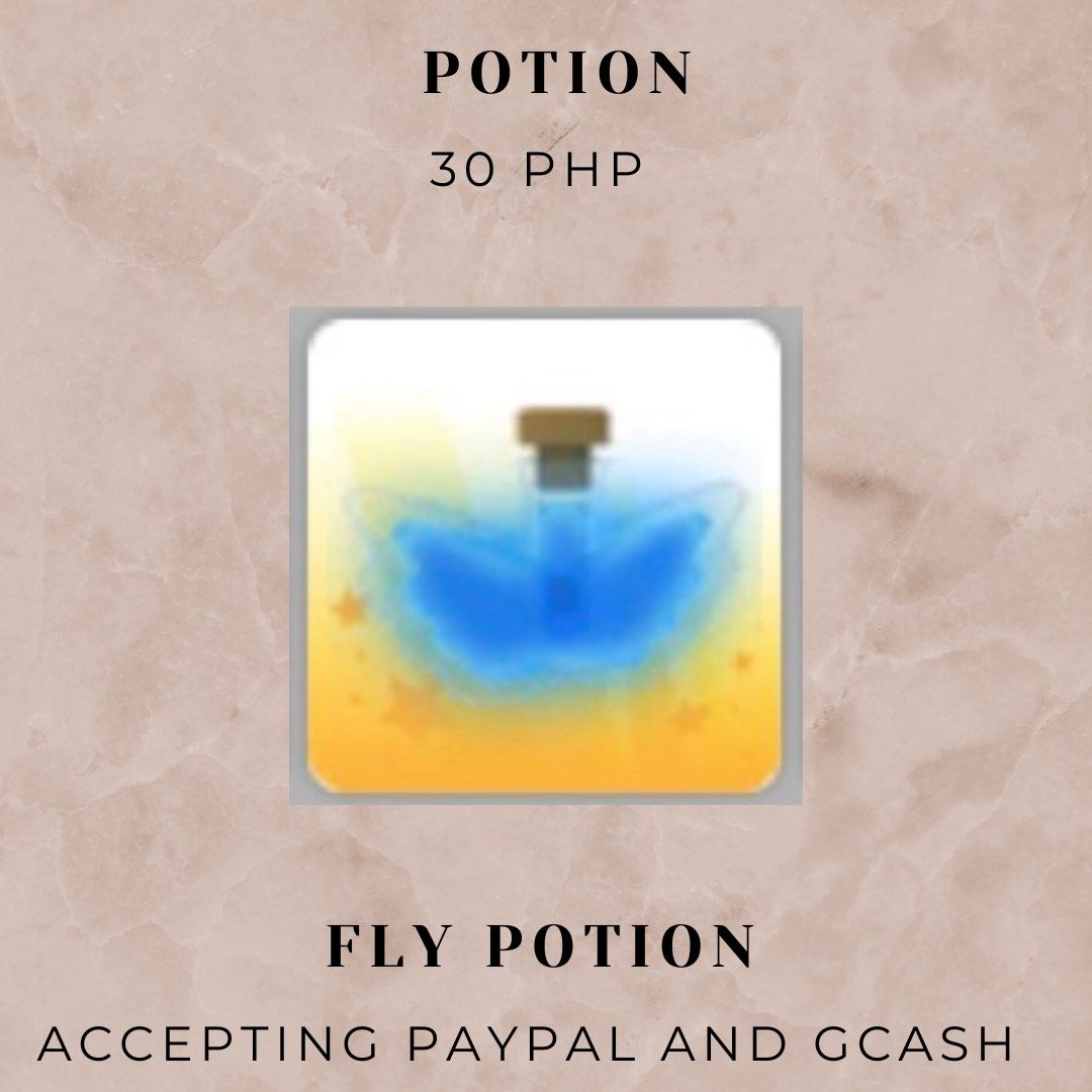 Adopt Me Pets Fly Potion, Video Gaming, Gaming Accessories, InGame