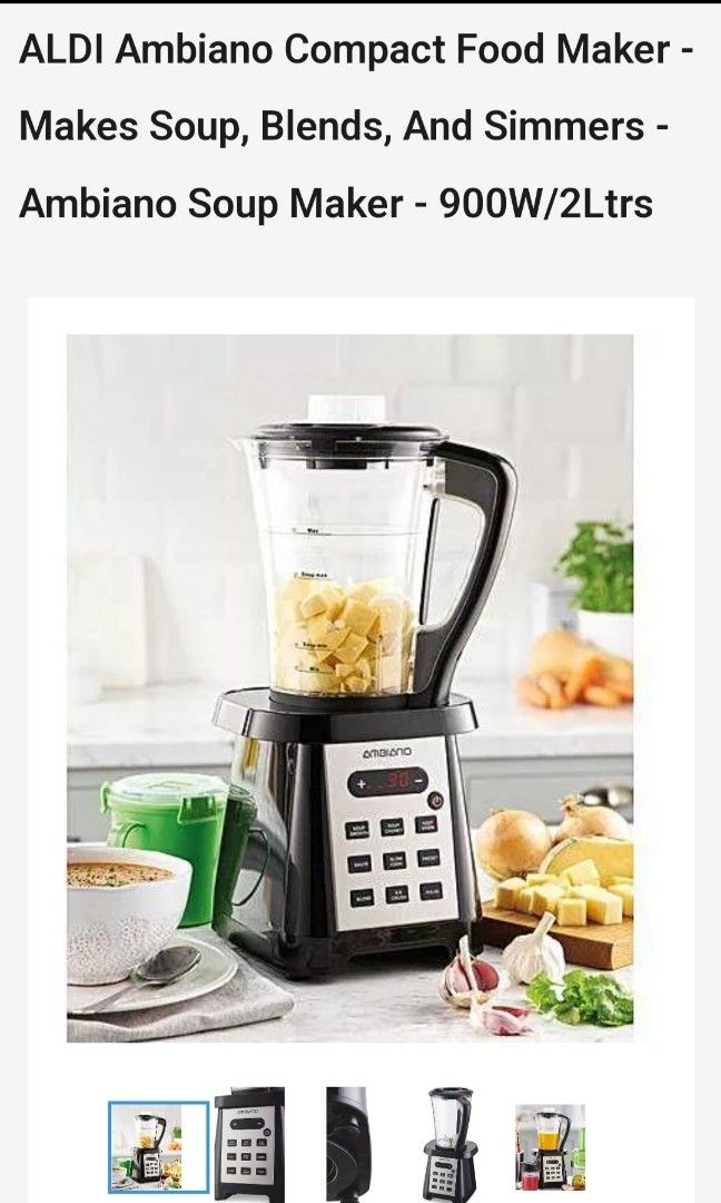 ALDI Ambiano soup maker and blender, TV & Home Appliances, Kitchen