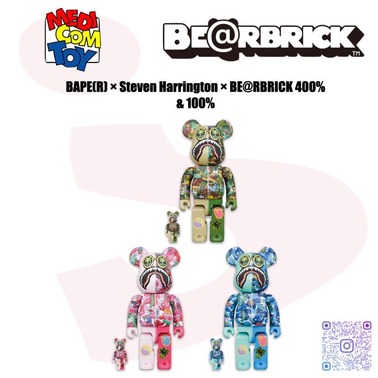 APE(R) × Steven Harrington × BE@RBRICK 400% + 100% 一套3盒, 興趣及