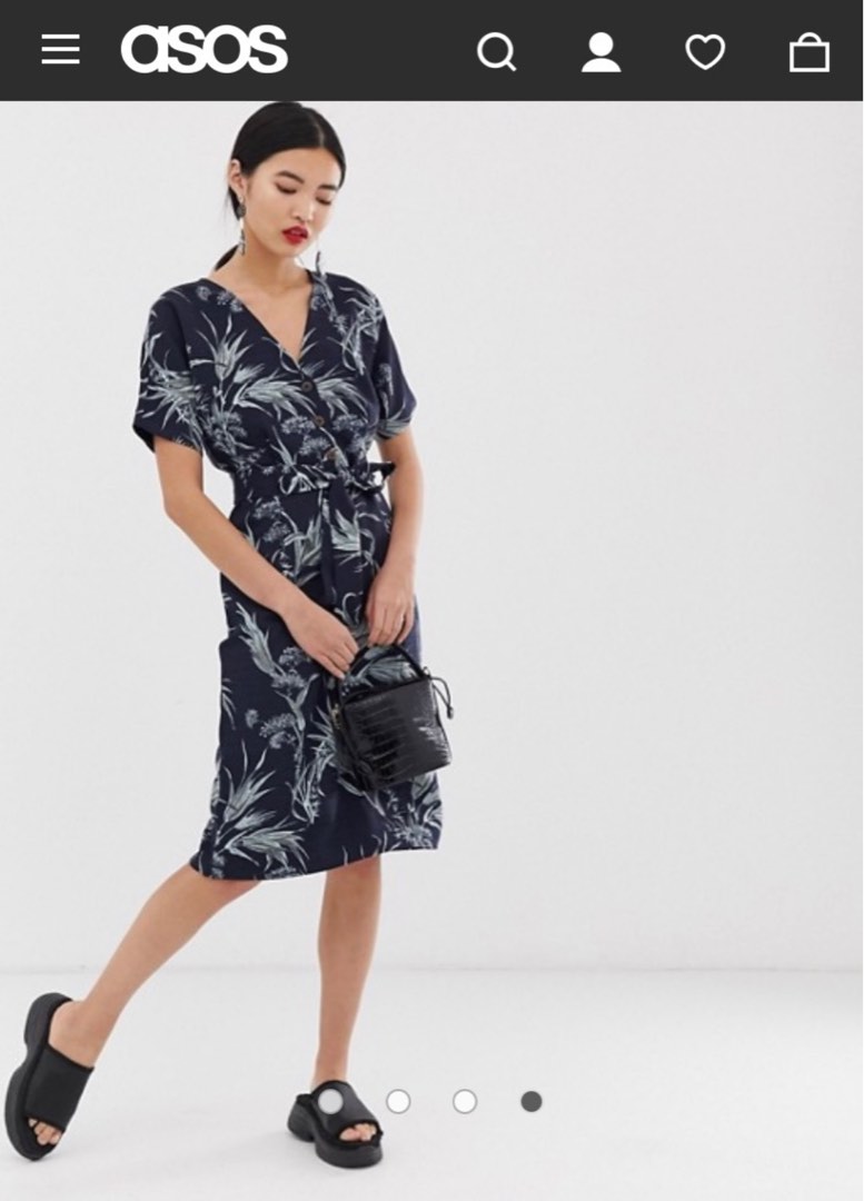 Warehouse leaf best sale tab sleeve dress