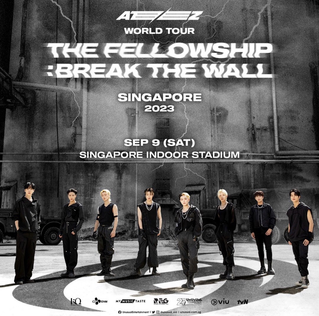 ateez world tour the fellowship break the wall in sg vip pen A1
