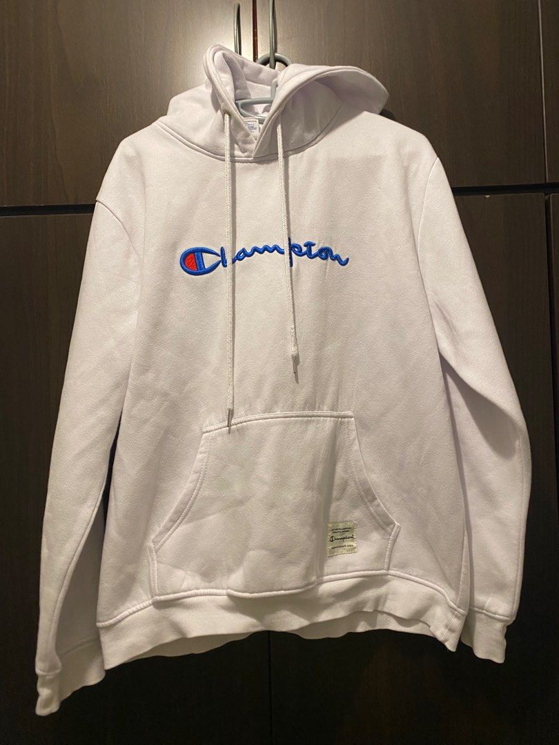 White champion hoodie cheap outlet