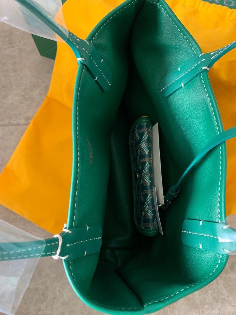 Authentic Goyard Mini Anjou Green, Luxury, Bags & Wallets on Carousell