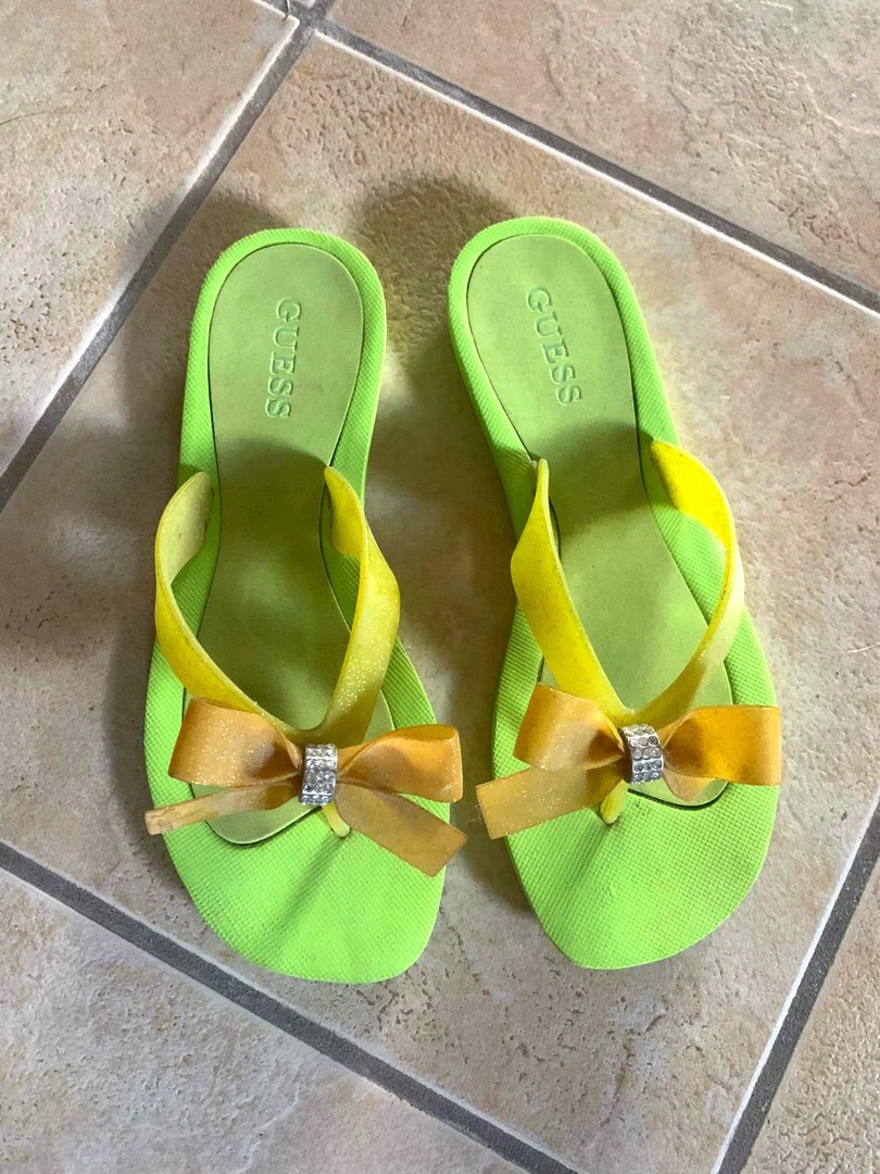Authentic Guess slippers on Carousell