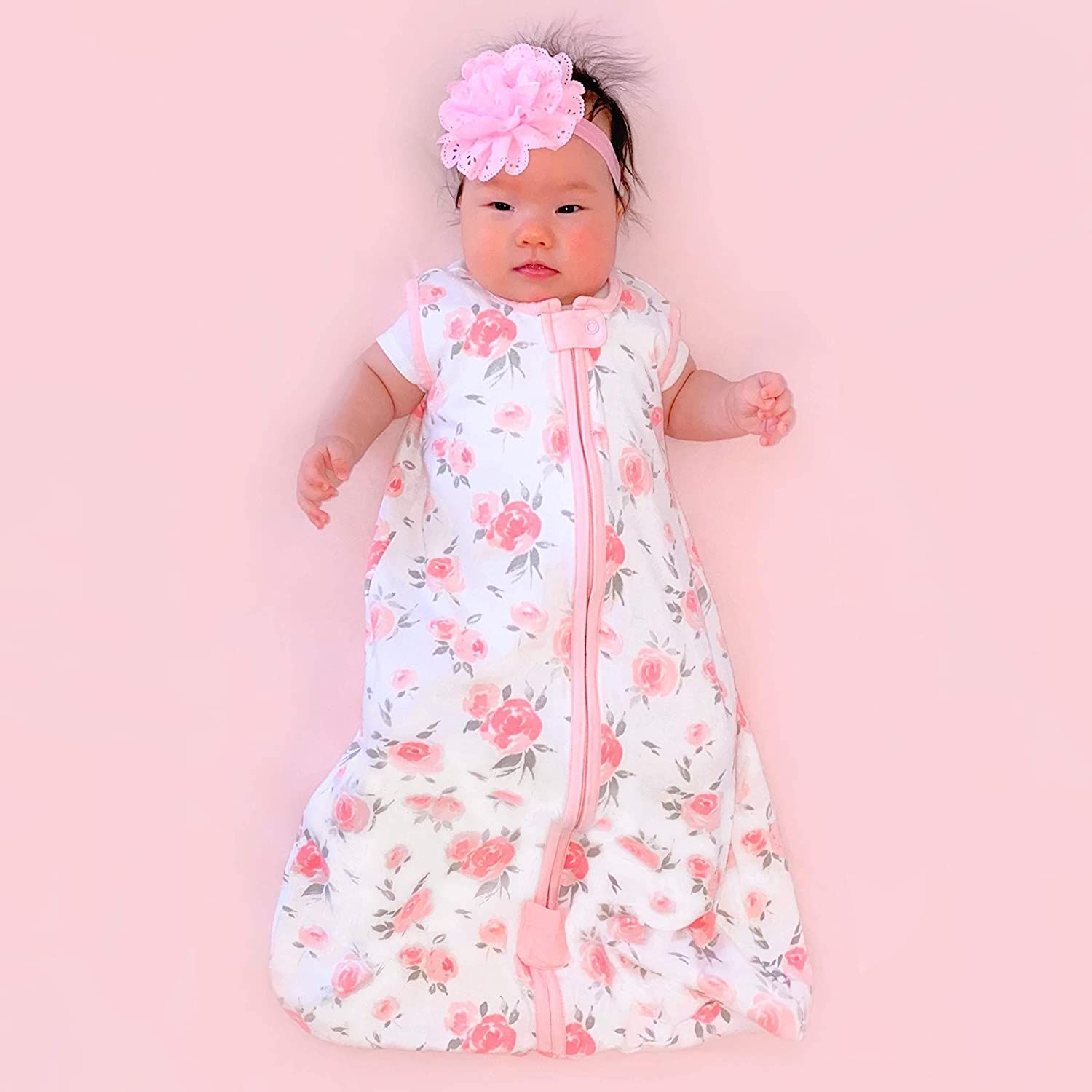 Baby Wearable Blanket Organic Cotton Sleep Bag Sleep Sack with 2