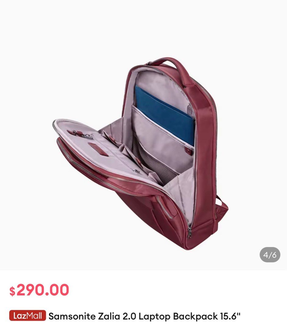 Backpack (Category: Backpacks) located in Singapore. Submitted by dl1902 (Listing ID 1237653447, Image 7). Description: Samsonite Zalia 2.0 Laptop Backpack 15.6 Retail $290 Brand New. Plastic and tag intact Got it as farewell gift .
