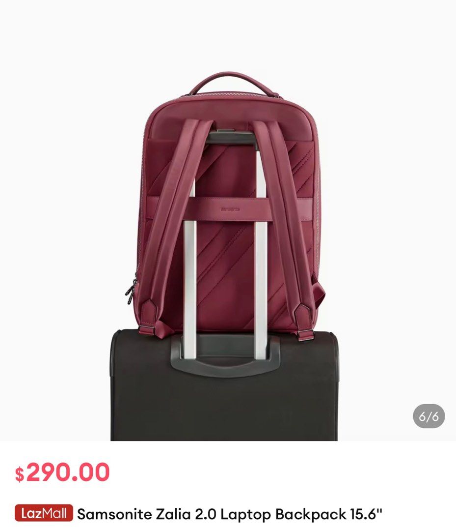 Backpack (Category: Backpacks) located in Singapore. Submitted by dl1902 (Listing ID 1237653447, Image 9). Description: Samsonite Zalia 2.0 Laptop Backpack 15.6 Retail $290 Brand New. Plastic and tag intact Got it as farewell gift .