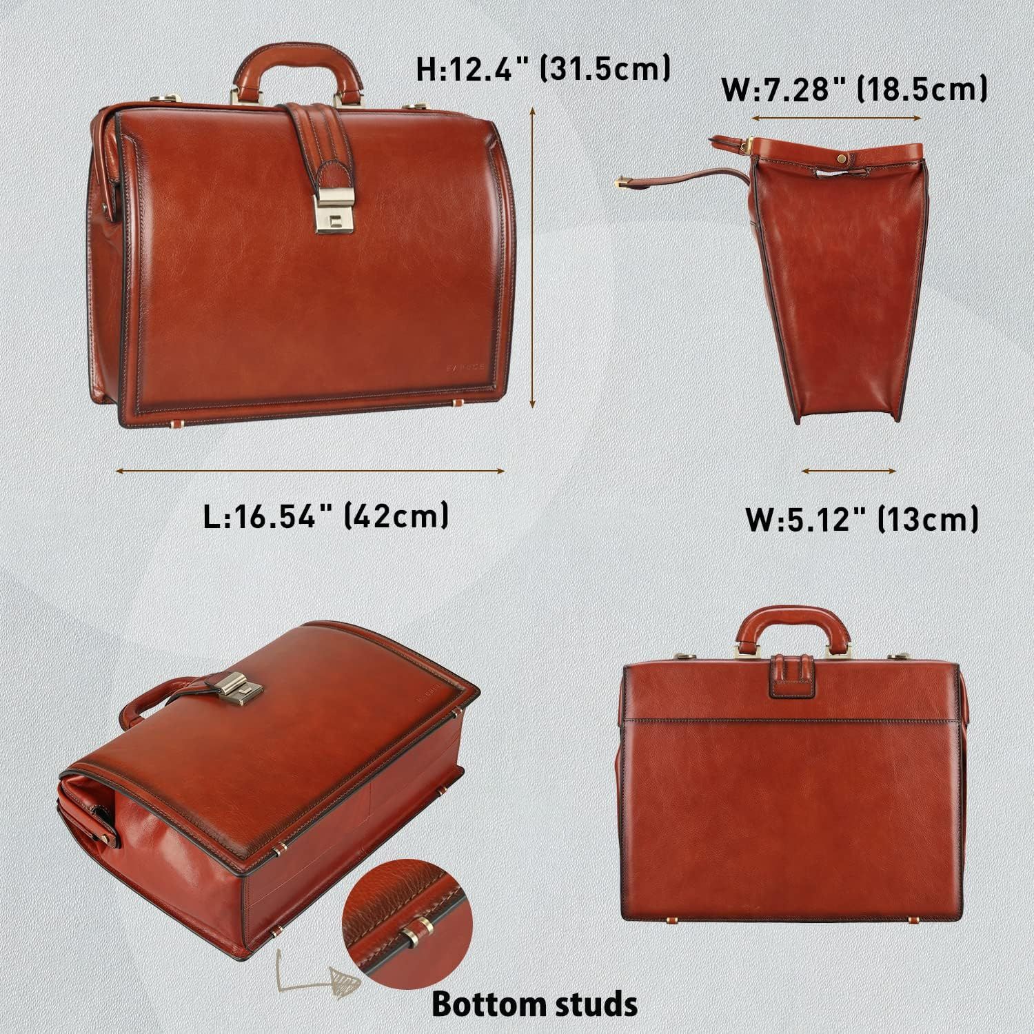  Real Leather Doctors Briefcase Lawyer Rep