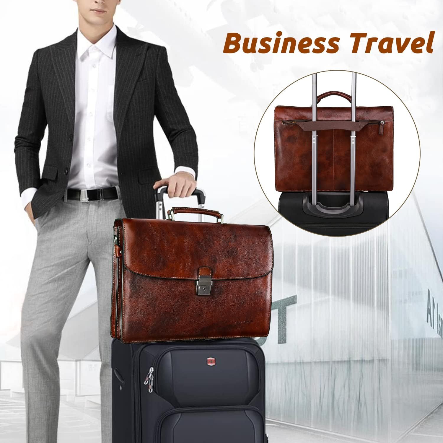 Mens leather sale carrying case