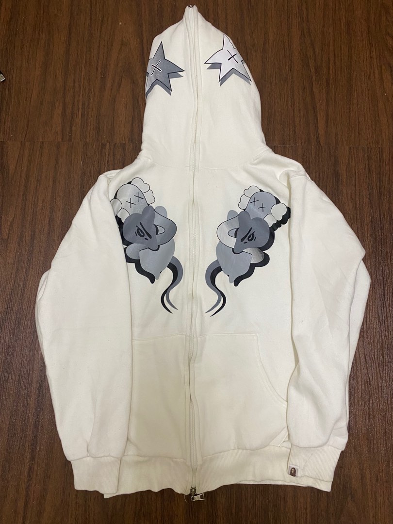 Bape kaws shop full zip hoodie