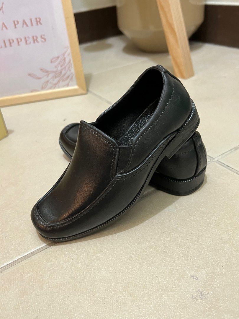 Black Formal Leather Rubber Shoes